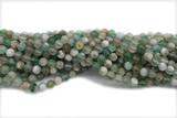 AGAT218 15 inches 6mm round green sakura agate gemstone beads