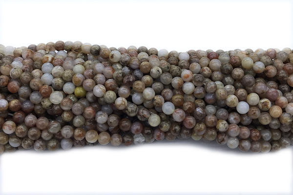 AGAT233 15 inches 6mm round agate gemstone beads