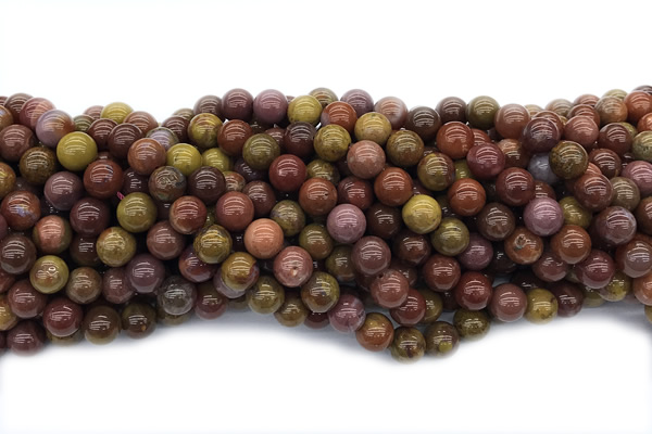 AGAT238 15 inches 8mm round Portuguese agate gemstone beads