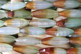 AGAT288 15 inches 10*30mm faceted rice rainbow agate beads