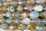 AGAT290 15 inches 13*18mm faceted teardrop rainbow agate beads