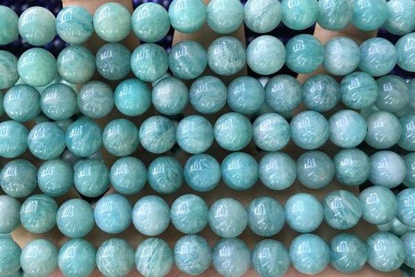 AMAZ07 15 inches 8mm round natural amazonite beads