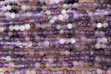 AMET06 15 inches 4mm round amethyst gemstone beads