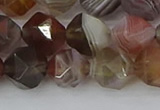 CAA1009 15.5 inches 10mm faceted nuggets botswana agate beads