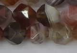 CAA1010 15.5 inches 12mm faceted nuggets botswana agate beads