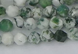 CAA1020 15.5 inches 6mm faceted nuggets tree agate beads