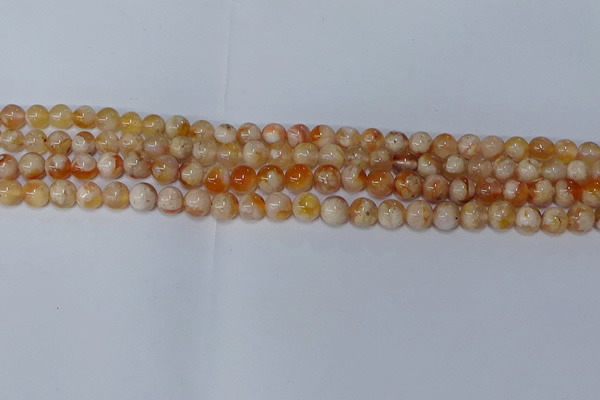 CAA1071 15.5 inches 6mm round sakura agate gemstone beads