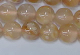 CAA1073 15.5 inches 10mm round sakura agate gemstone beads