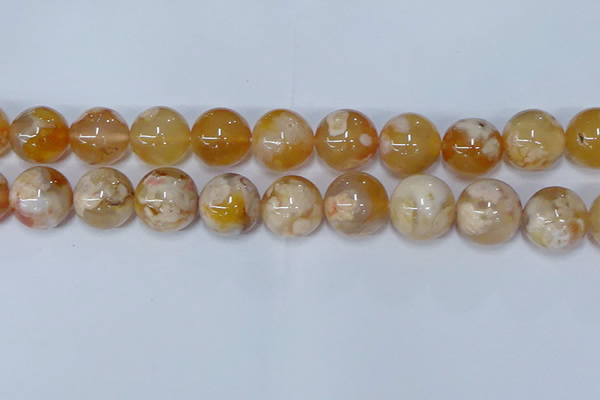 CAA1076 15.5 inches 16mm round sakura agate gemstone beads