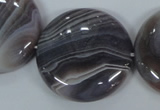 CAA109 15.5 inches 40mm coin botswana agate gemstone beads