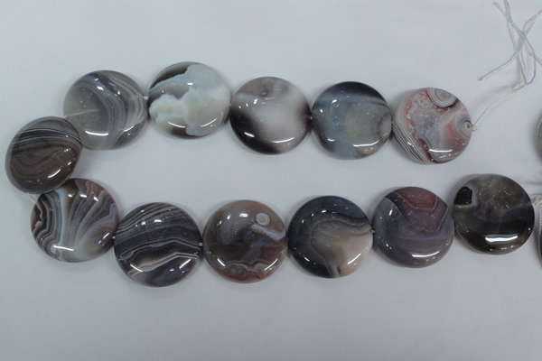 CAA109 15.5 inches 40mm coin botswana agate gemstone beads