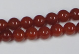 CAA111 15.5 inches 8mm round red agate gemstone beads wholesale