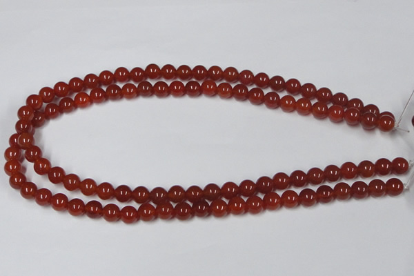 CAA111 15.5 inches 8mm round red agate gemstone beads wholesale