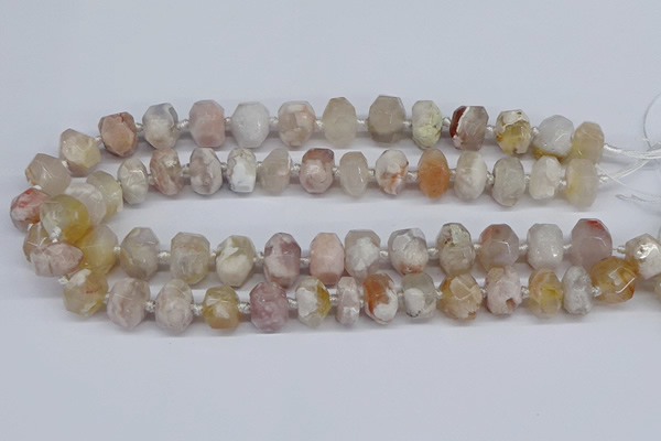 CAA1115 15.5 inches 10*14mm - 12*16mm faceted nuggets sakura agate beads