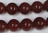 CAA114 15.5 inches 14mm round red agate gemstone beads wholesale