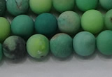 CAA1151 15.5 inches 6mm round matte grass agate beads wholesale