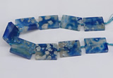 CAA1165 15.5 inches 30*40mm rectangle sakura agate gemstone beads