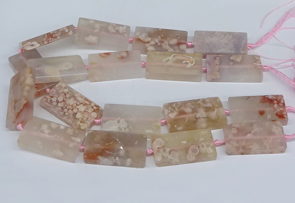 CAA1167 15.5 inches 22*40mm rectangle sakura agate gemstone beads