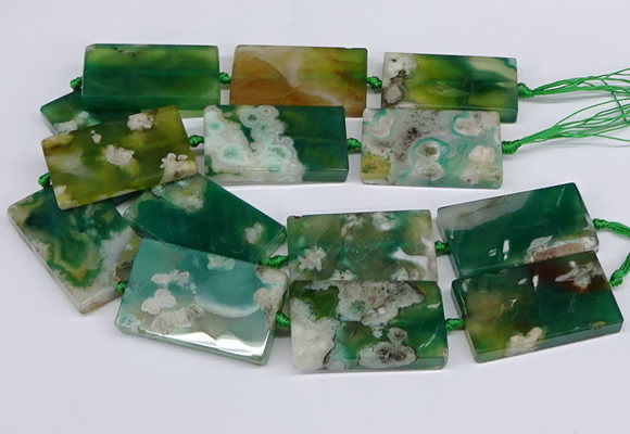 CAA1203 15.5 inches 30*50mm rectangle sakura agate beads