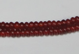 CAA121 15.5 inches 3*5mm rondelle red agate gemstone beads