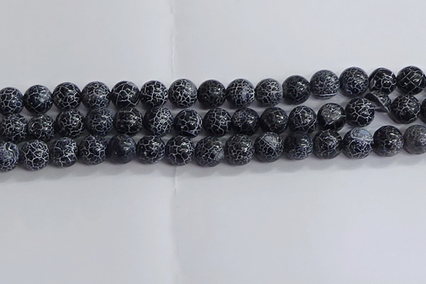 CAA1212 15.5 inches 10mm round frosted agate beads wholesale