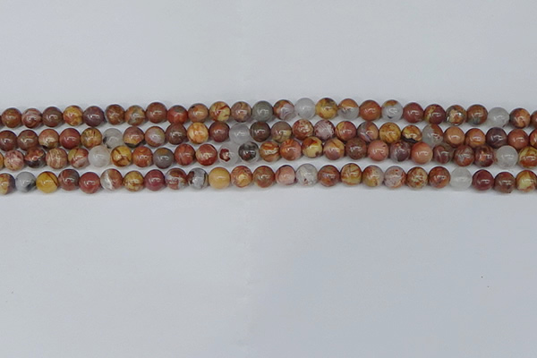 CAA1220 15.5 inches 4mm round gold mountain agate beads