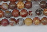 CAA1221 15.5 inches 6mm round gold mountain agate beads