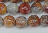 CAA1223 15.5 inches 10mm round gold mountain agate beads