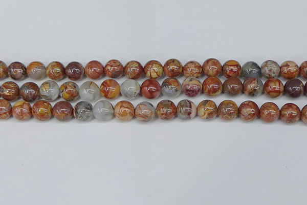 CAA1223 15.5 inches 10mm round gold mountain agate beads