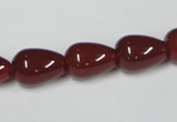 CAA132 15.5 inches 10*14mm teardrop red agate gemstone beads