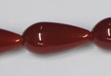 CAA134 15.5 inches 15*30mm teardrop red agate gemstone beads