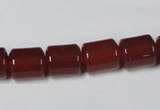 CAA139 15.5 inches 9*12mm column red agate gemstone beads