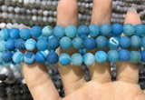 CAA1408 15.5 inches 8mm round matte druzy agate beads