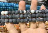 CAA1410 15.5 inches 8mm round matte druzy agate beads