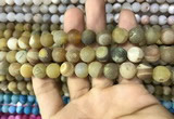 CAA1420 15.5 inches 10mm round matte druzy agate beads