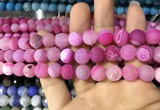 CAA1422 15.5 inches 10mm round matte druzy agate beads