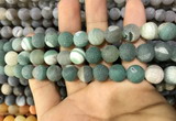 CAA1424 15.5 inches 10mm round matte druzy agate beads