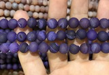 CAA1436 15.5 inches 12mm round matte druzy agate beads