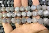 CAA1447 15.5 inches 14mm round matte druzy agate beads