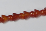 CAA145 15.5 inches 9*12mm bell shape red agate gemstone beads