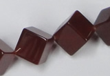 CAA149 15.5 inches 12*12mm cube red agate gemstone beads