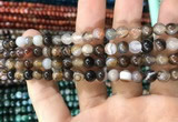 CAA1537 15.5 inches 6mm round banded agate beads wholesale