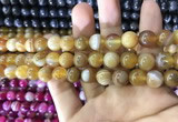 CAA1551 15.5 inches 10mm round banded agate beads wholesale