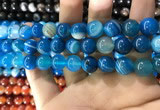 CAA1576 15.5 inches 12mm round banded agate beads wholesale