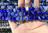 CAA1581 15.5 inches 10mm round banded agate beads wholesale