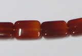 CAA161 15.5 inches 12*16mm rectangle red agate gemstone beads