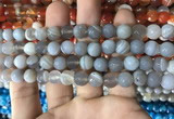 CAA1631 15.5 inches 8mm faceted round banded agate beads