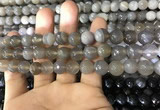 CAA1632 15.5 inches 10mm faceted round banded agate beads