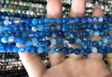 CAA1665 15.5 inches 6mm faceted round banded agate beads