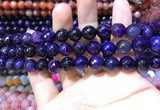 CAA1732 15 inches 10mm faceted round fire crackle agate beads